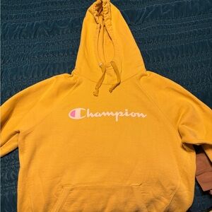 Champion Bright Yellow Athletic Hoodie